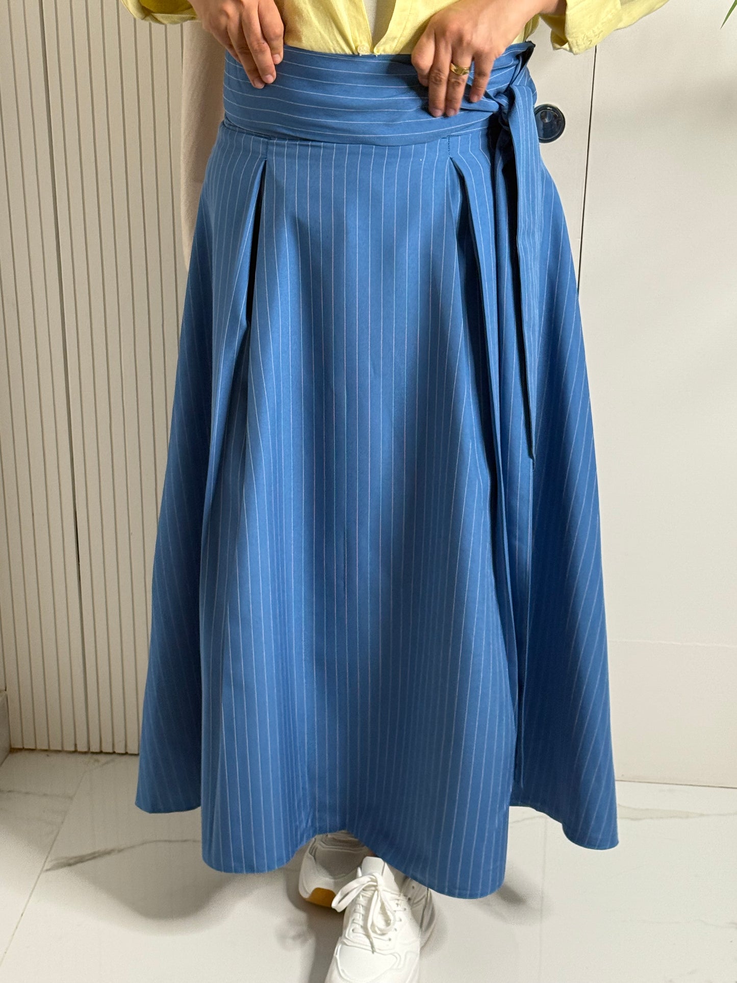 Blue stripped skirt