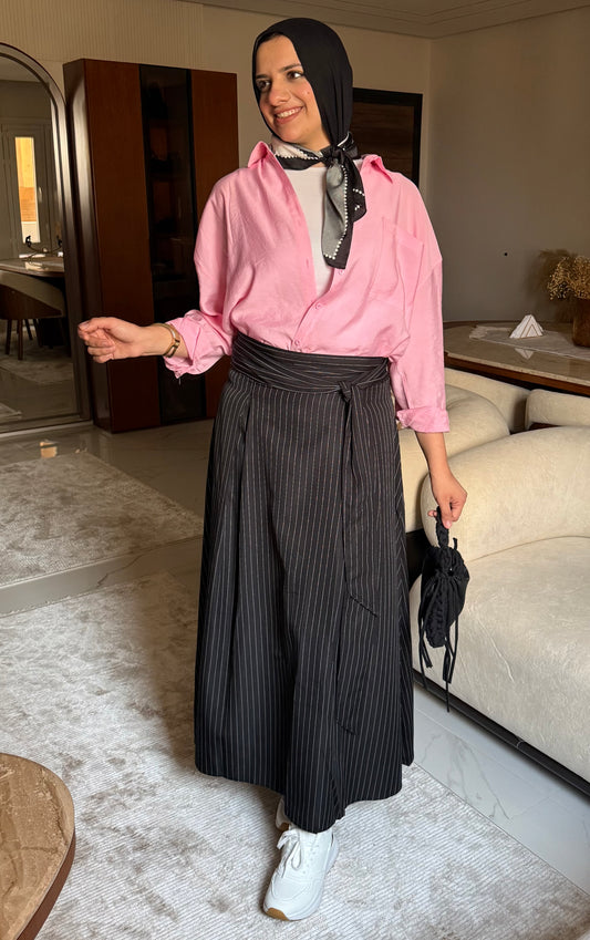 Black stripped skirt