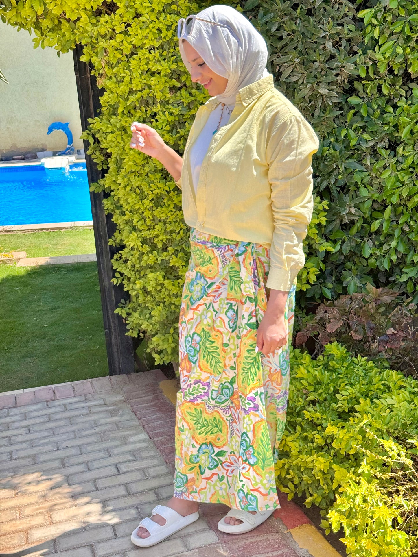 floral skirt