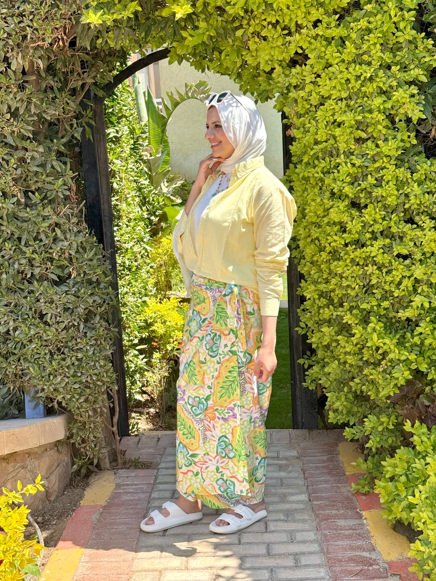 floral skirt