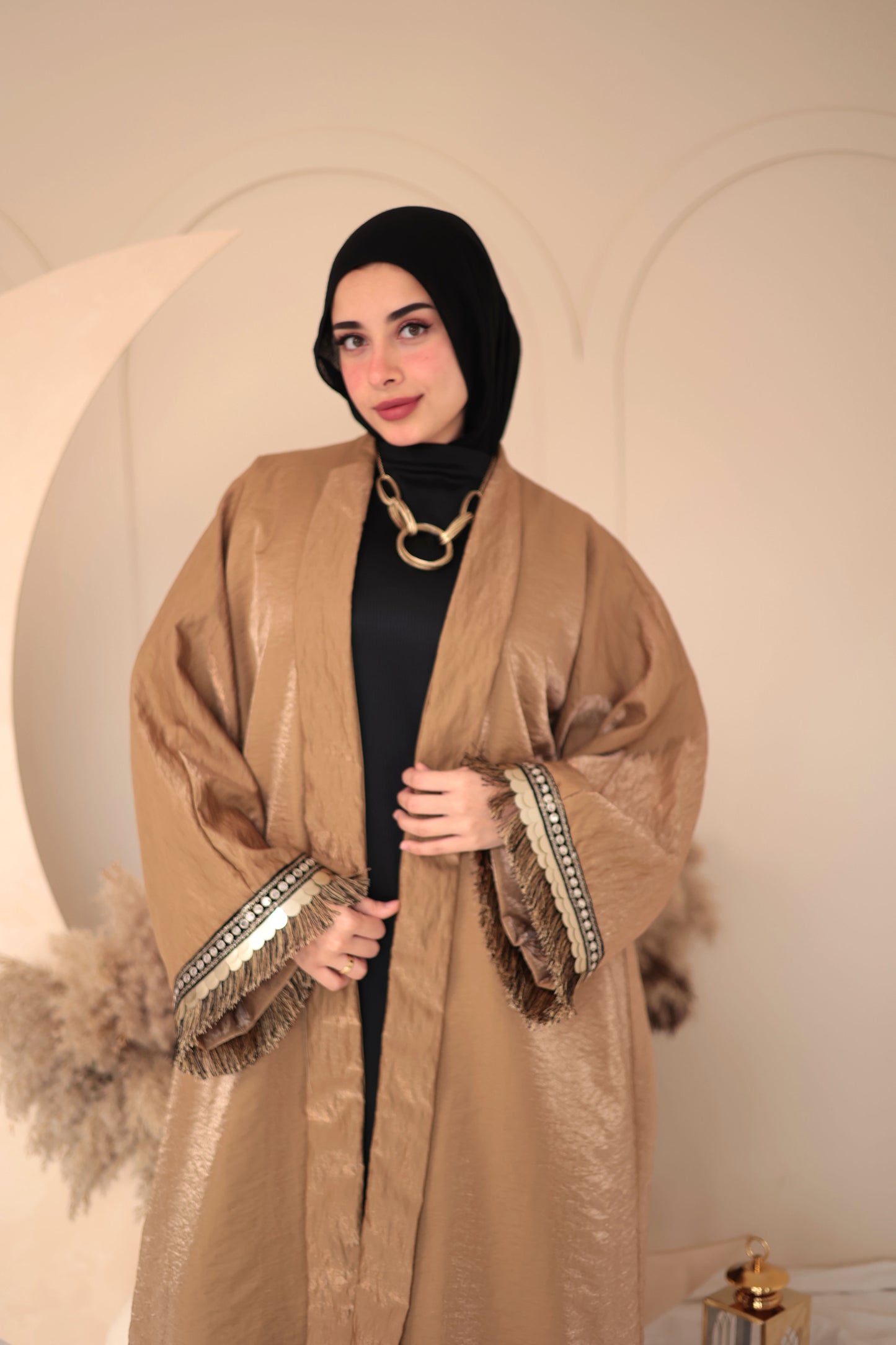 crinkled shimmer kaftan