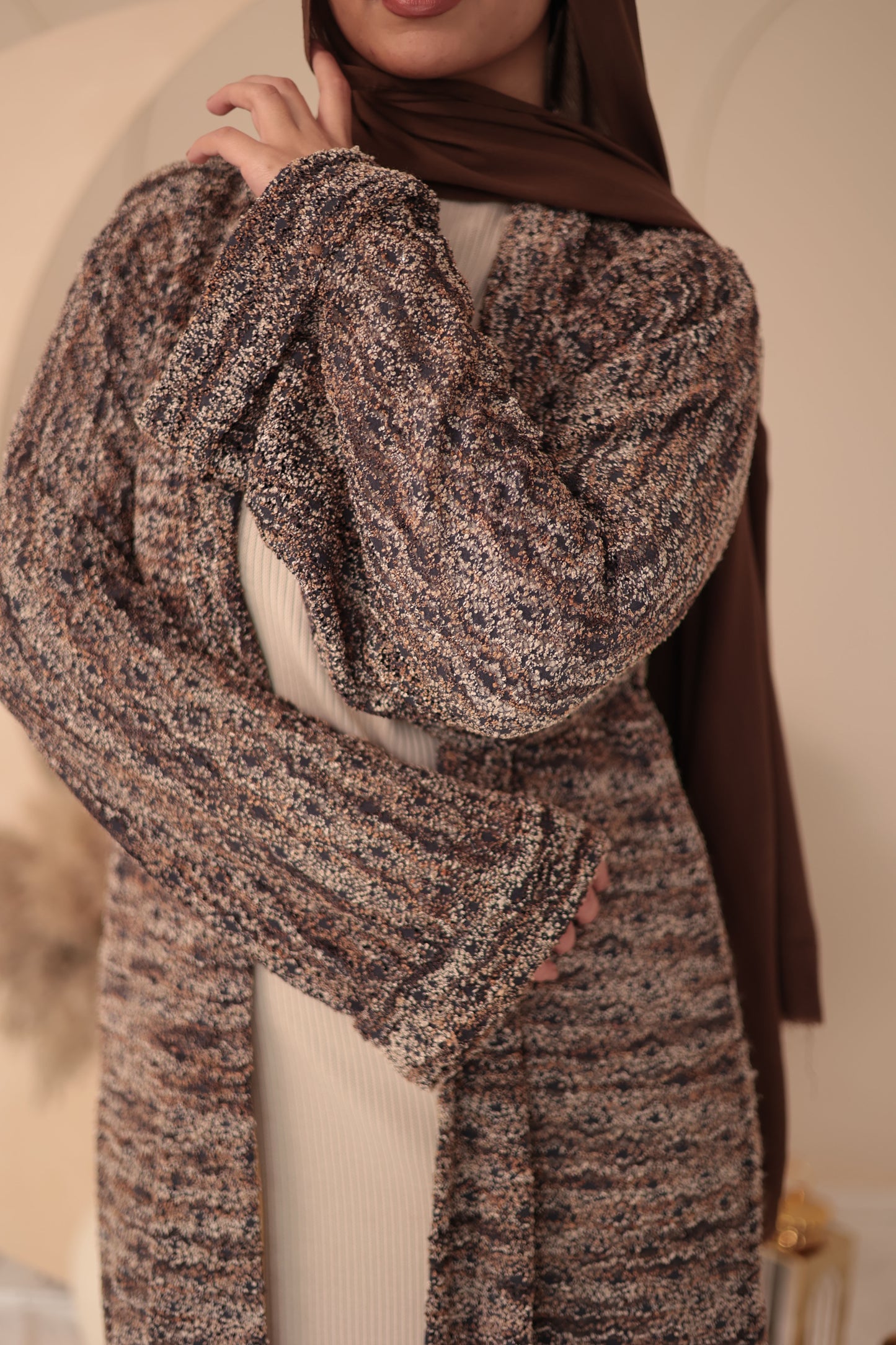 long wool cardigan