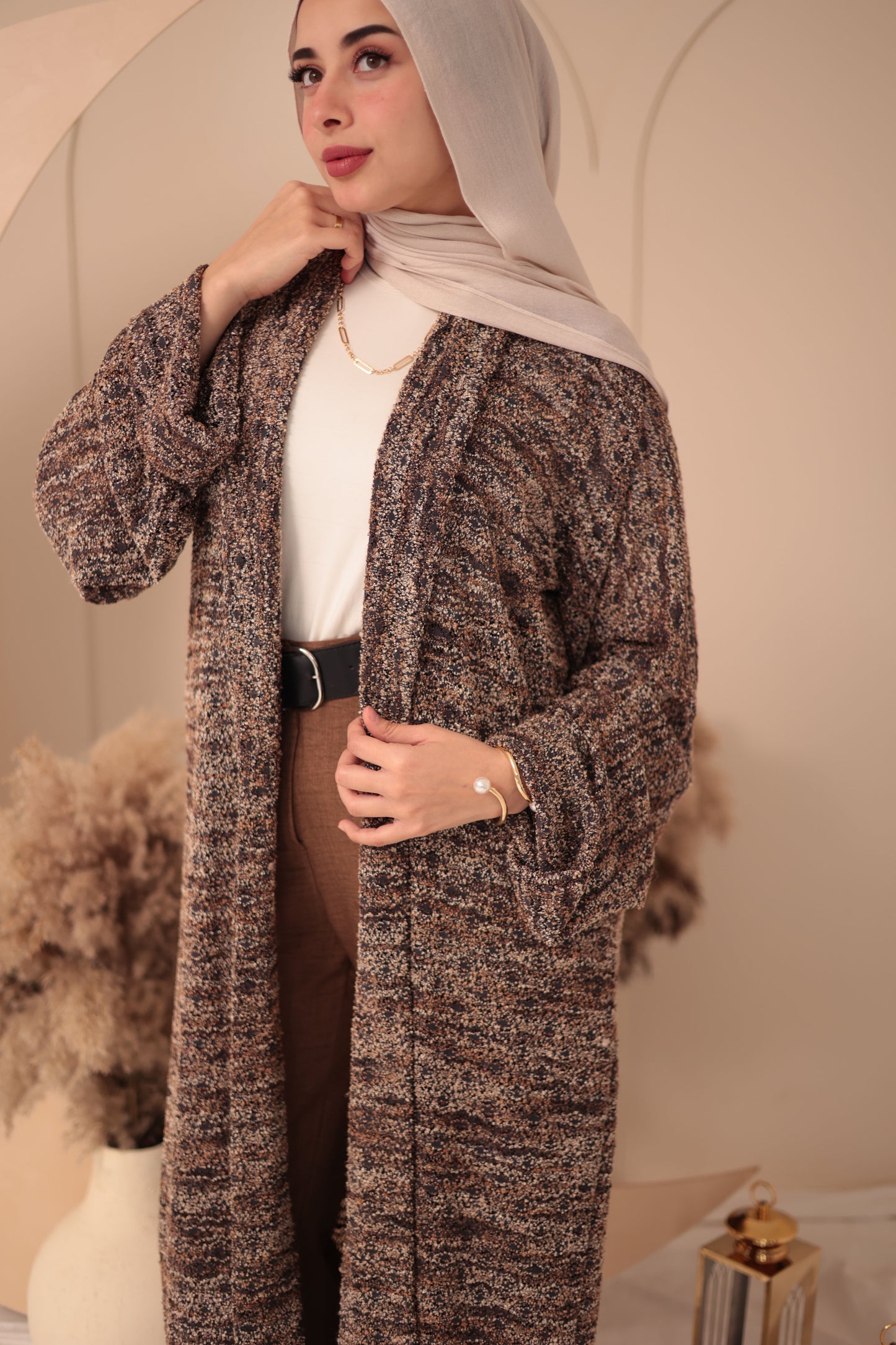 long wool cardigan