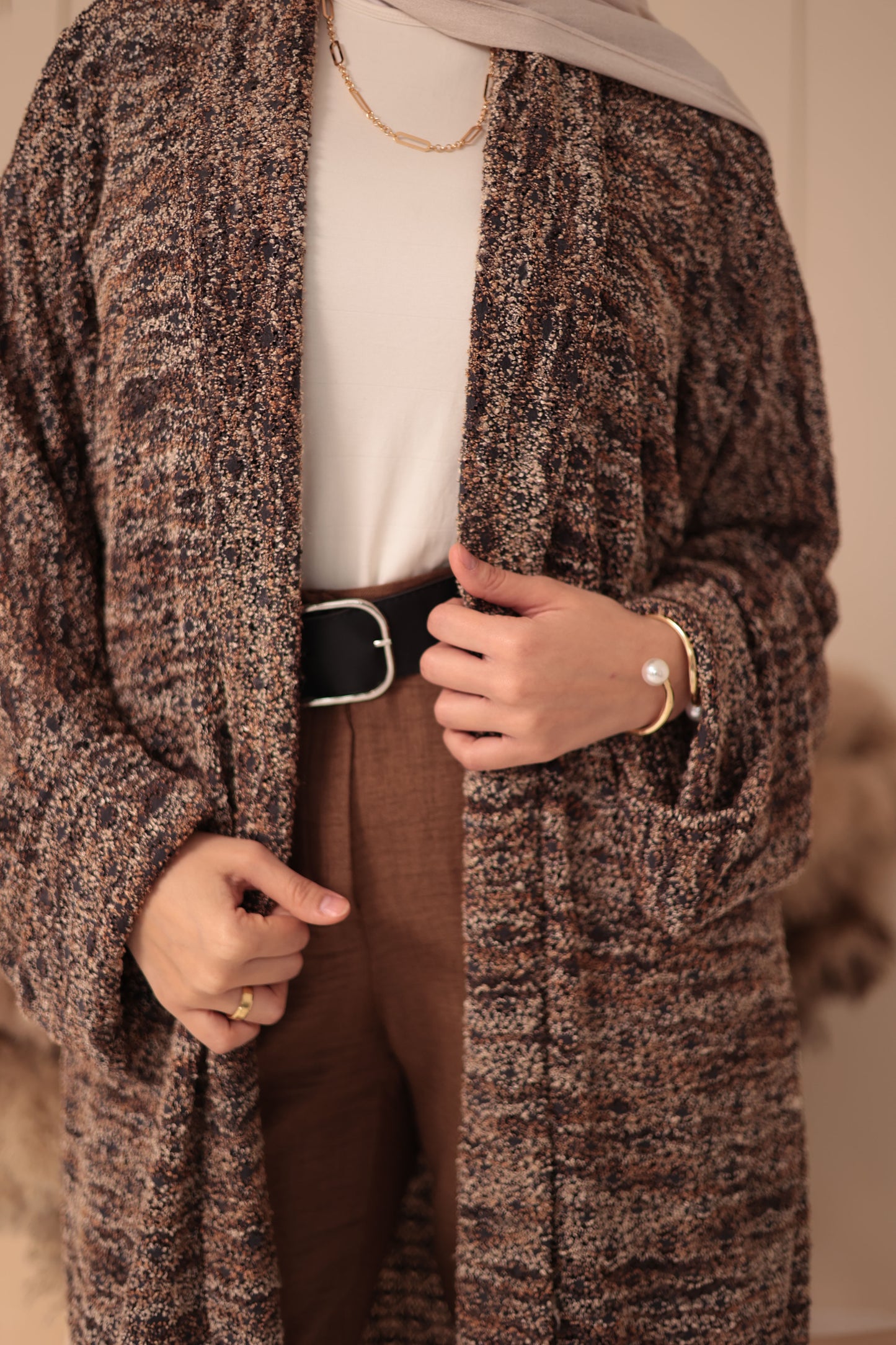 long wool cardigan