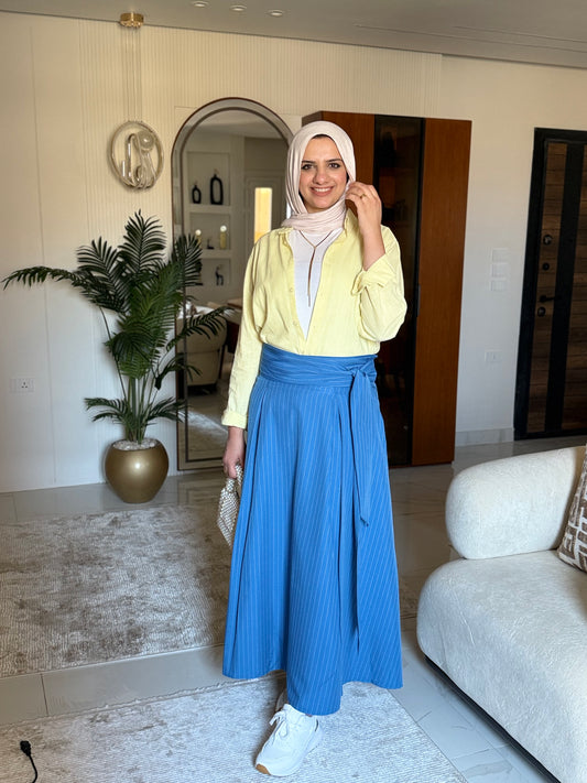 Blue stripped skirt